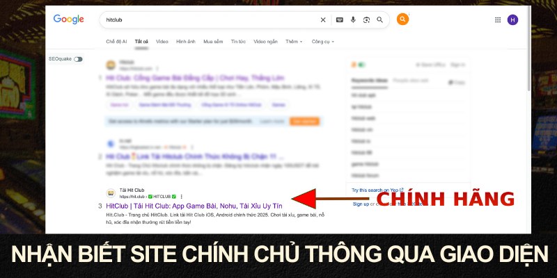 HITCLUB Phân Biệt Thật Giả An Toàn Khi Truy Cập Website Chính 1 Dấu hiệu nhận biết giao diện trang thật